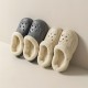 Solid Color Warm Lined Clogs, Slip On Soft Sole Platform Closed Toe Plush Shoes, Winter Non-slip Fuzzy Shoes