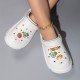Women's Avocado & Strawberry Decor Clogs, Casual Hollow Out Design Garden Shoes, Lightweight Beach Shoes