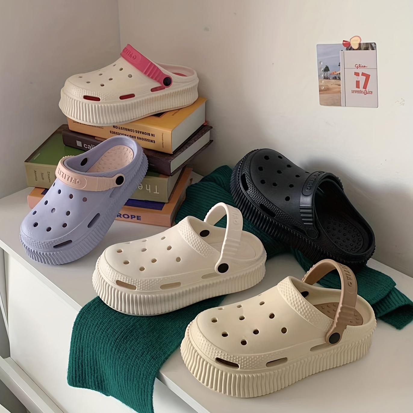 womens hollow out design clogs lightweight closed toe slip on shoes womens casual walking shoes details 0